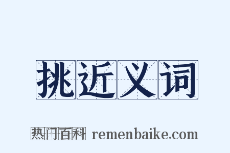 挑近义词是什么意思的图片